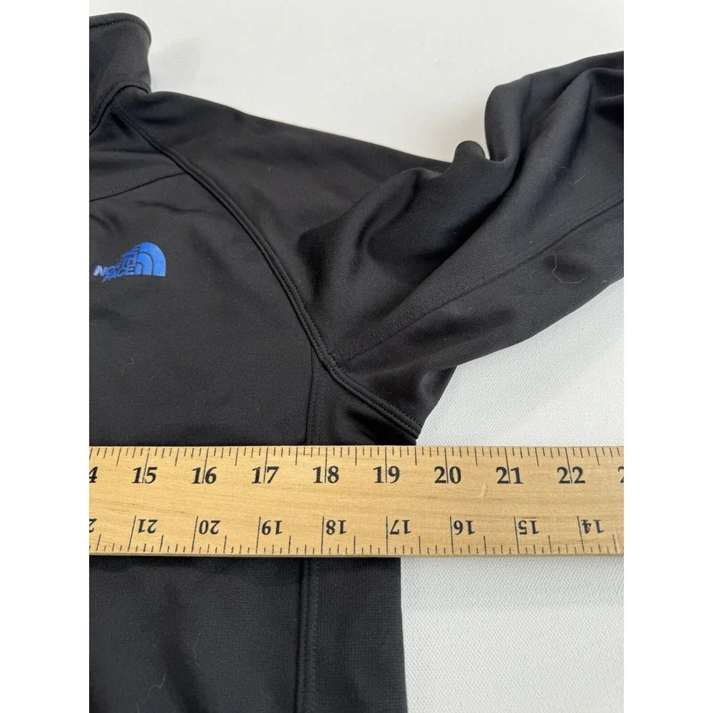 The North Face Mens Medium 1/4 Zip Sweater Pullover Black Active Hiking Fleece